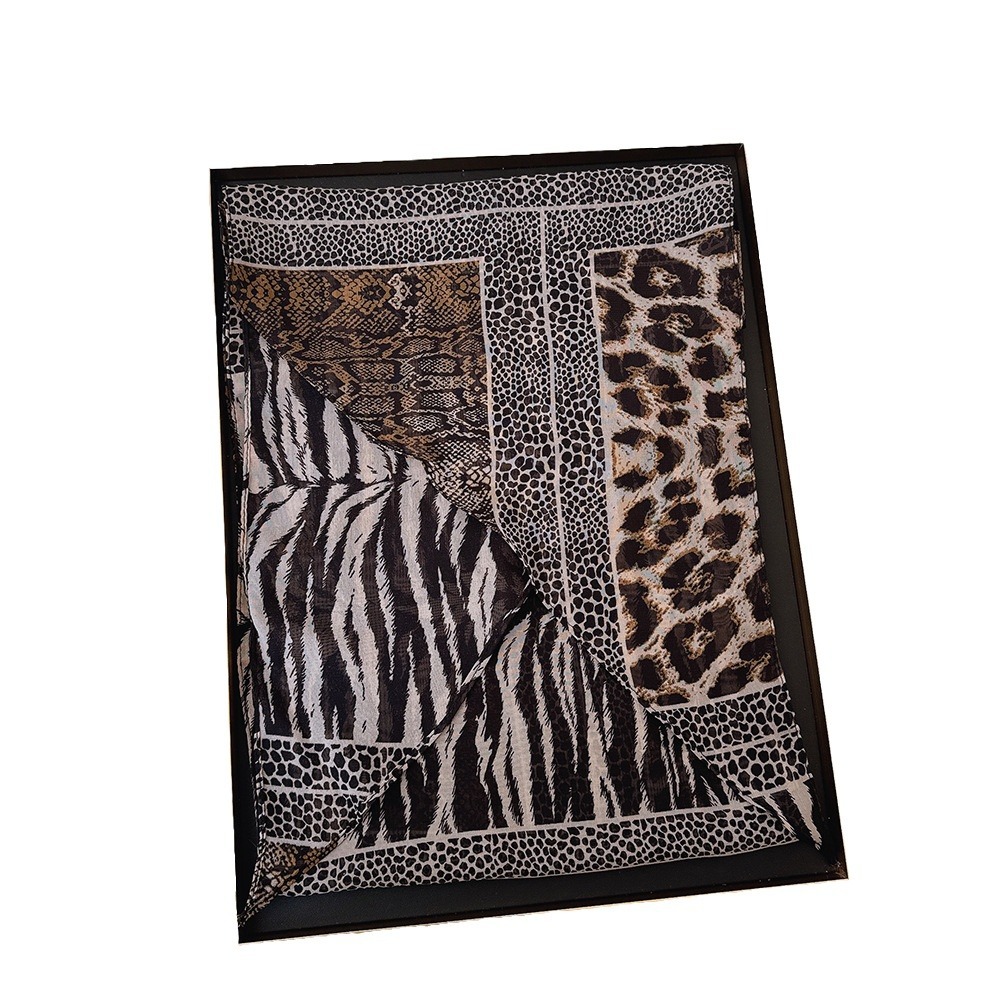 Leopard Small Long Silk Scarf  – обзор и цена Silk Tie Striped