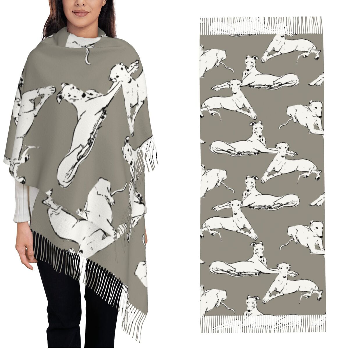 Relaxing Greyhound Whippet Sca – обзор и цена Pashmina Wrap Large