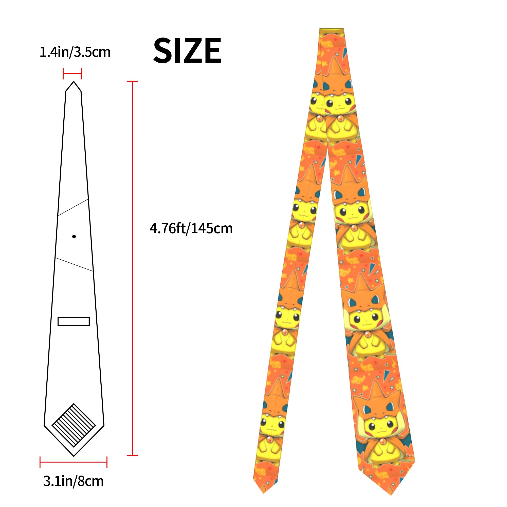 Cute Cartoon Manga Pokemoned N – обзор и цена Skinny Tie Men