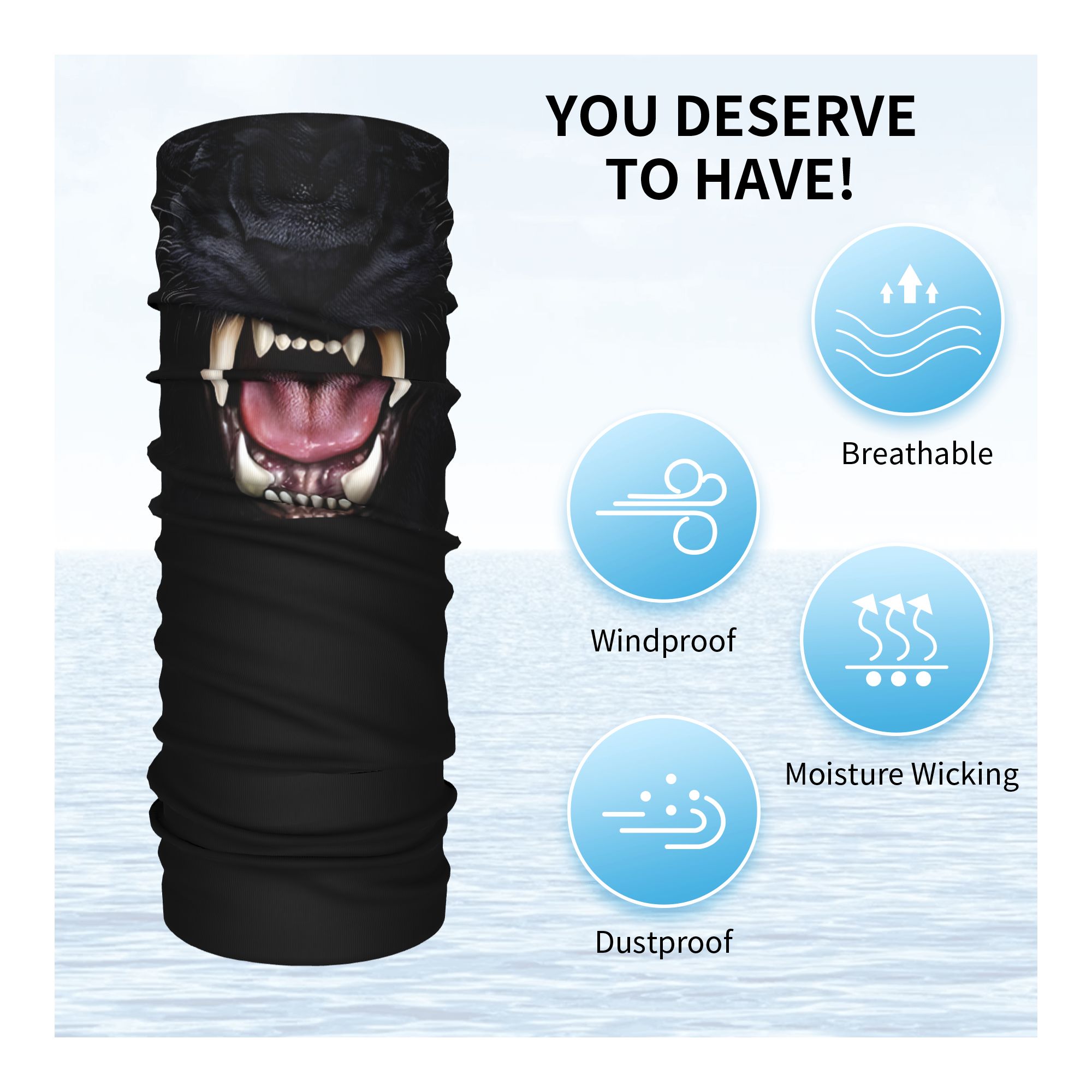 Custom Black Panther Animal He – обзор и цена Neck Warmer Tube