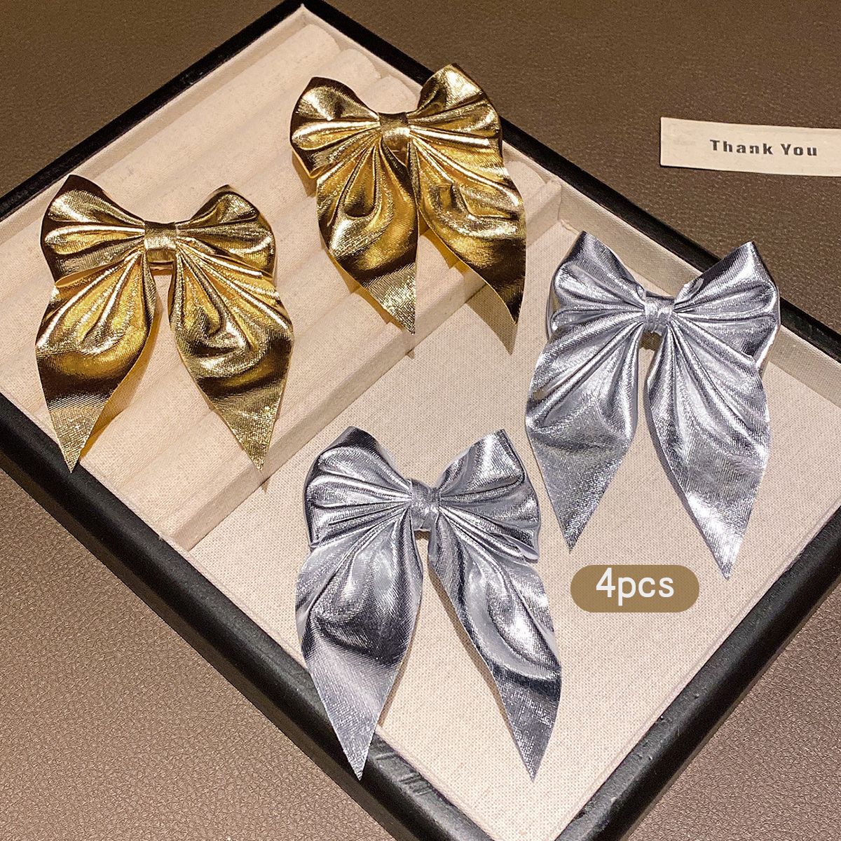 4 fashionable bow hair clips i – обзор и цена Tie Clip Silver