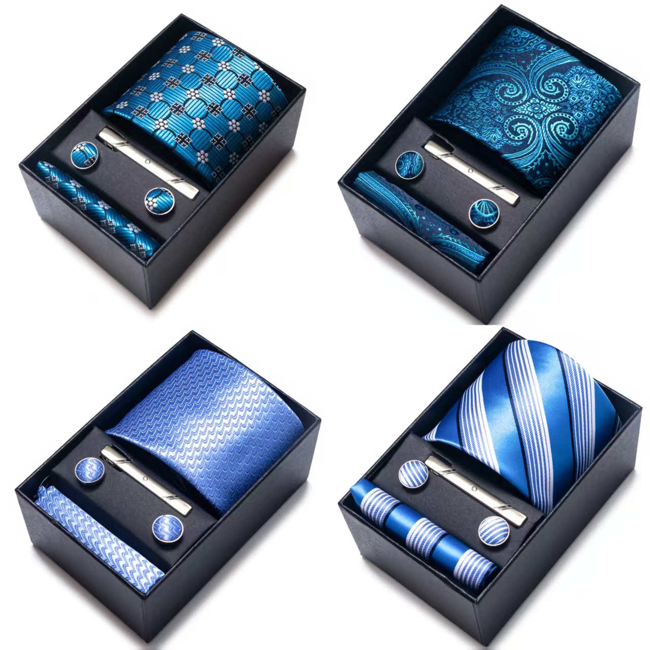 Bright Color Paisley Men's Tie – обзор и цена Pocket Square Set