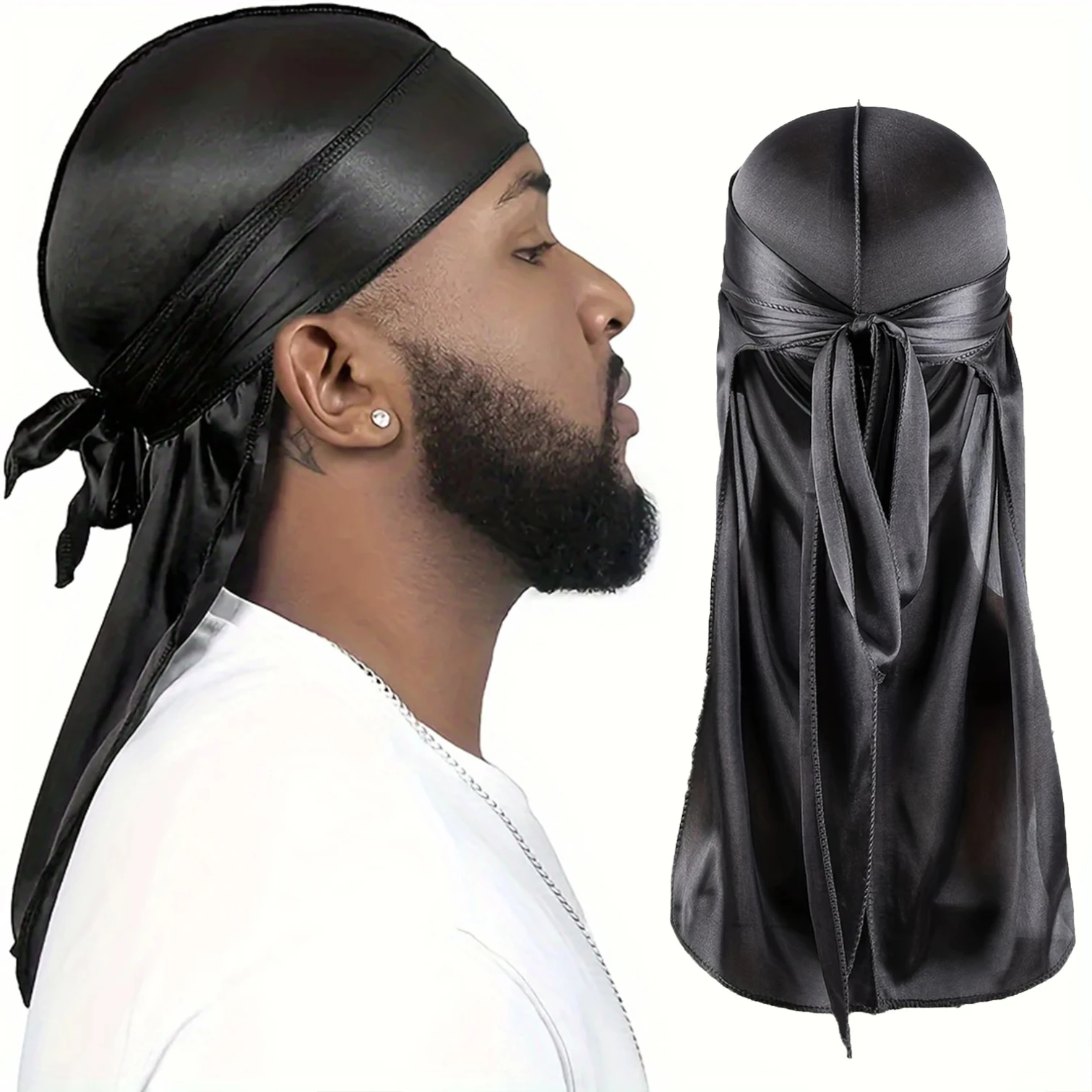 Men's Silk Durag Bonnet Bandan – обзор и цена Bandana Doo Rag