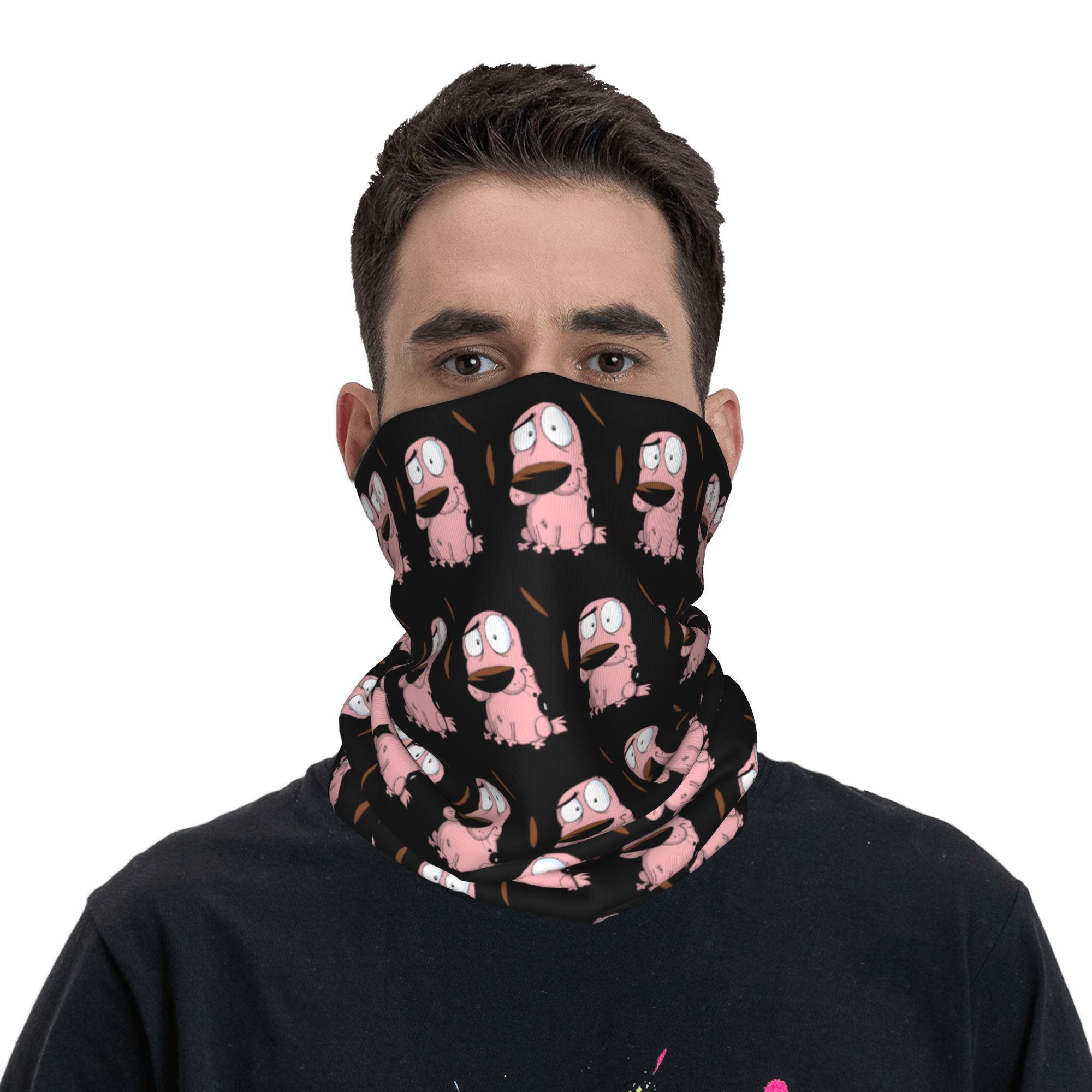 Custom Cartoon Courage Dog Win – обзор и цена Neck Warmer Tube
