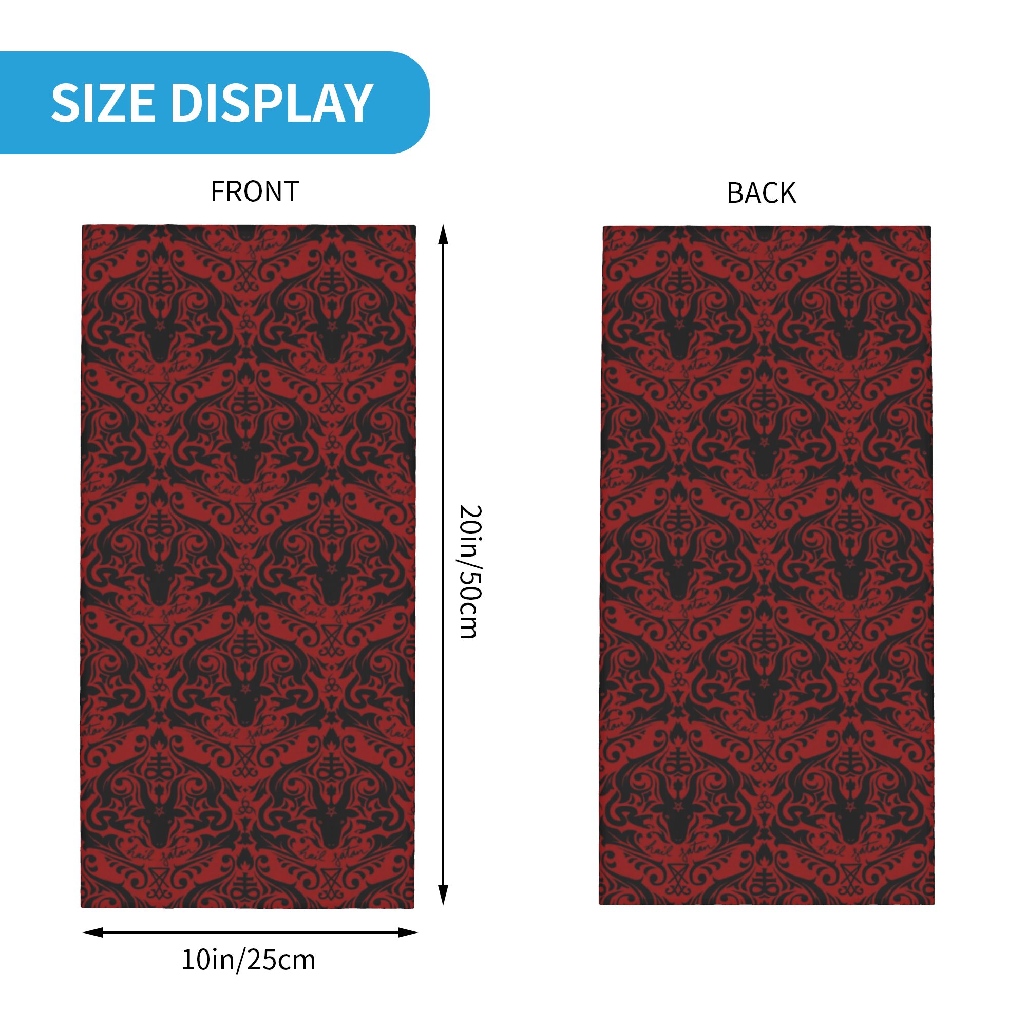 Baphomet Damask Hail Satan Bla – обзор и цена Neck Warmer Tube