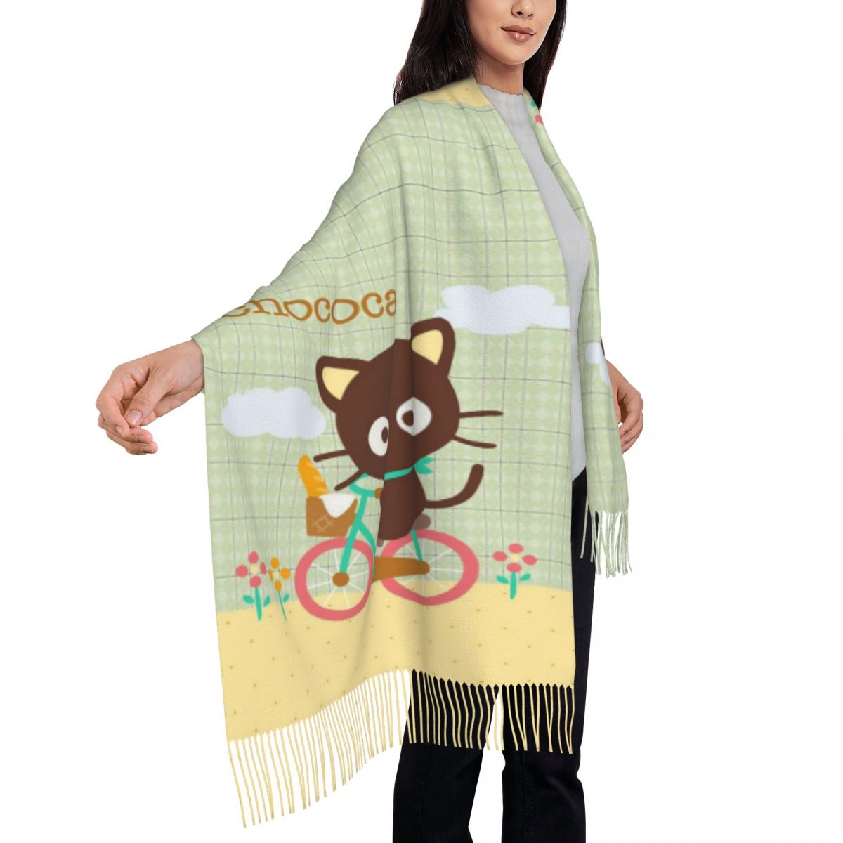 Chococats Kawaii Scarfs for Wo – обзор и цена Pashmina Wrap Large