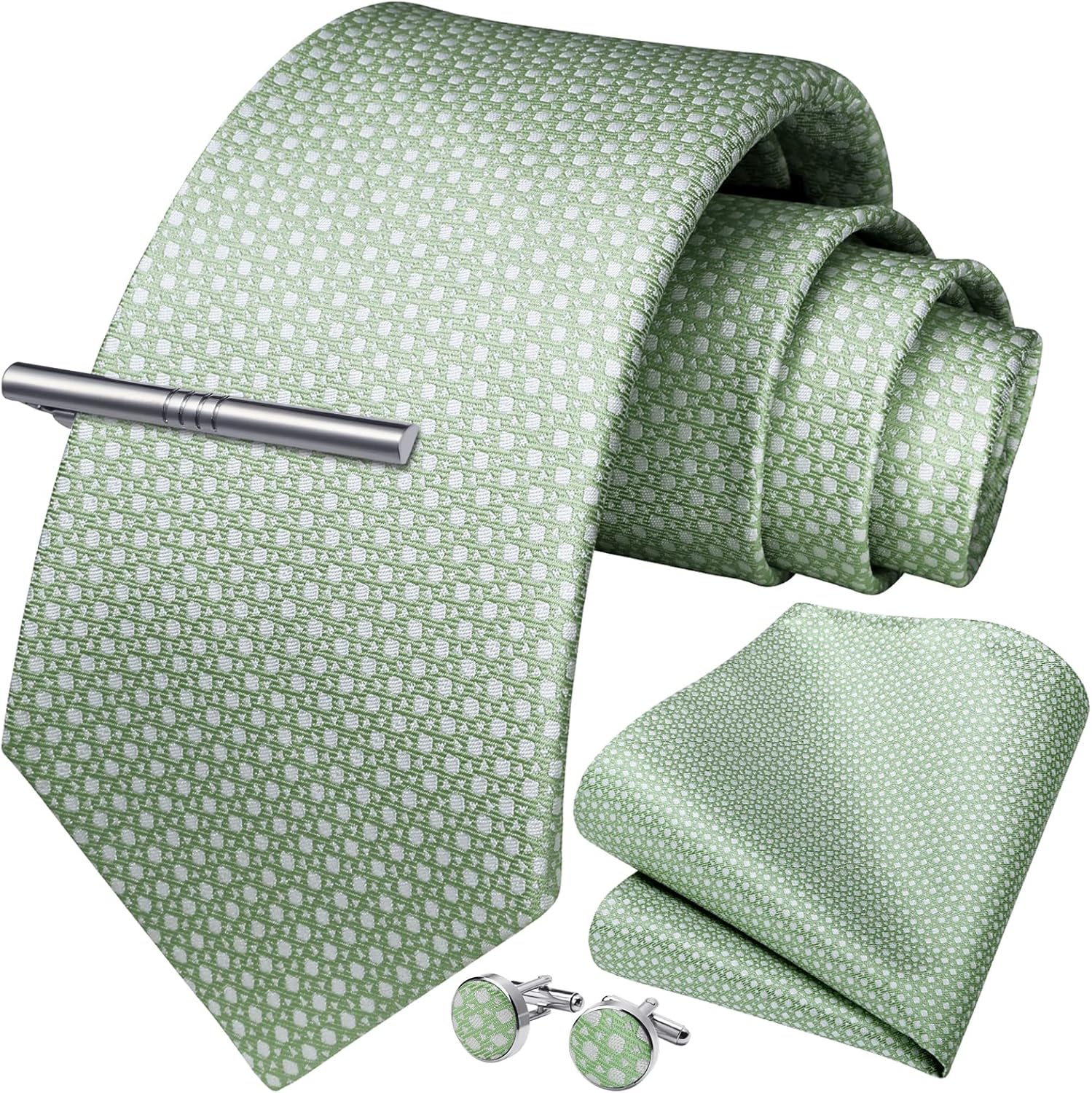 Classic Checkered Tie Set with – обзор и цена Pocket Square Set