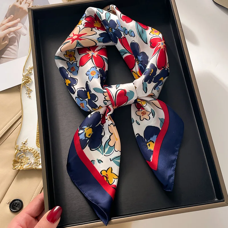 Luxury Square Scarf For Women  – обзор и цена Silk Neck Scarf