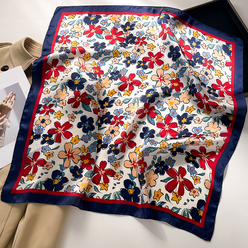 Luxury Square Scarf For Women  – обзор и цена Silk Neck Scarf