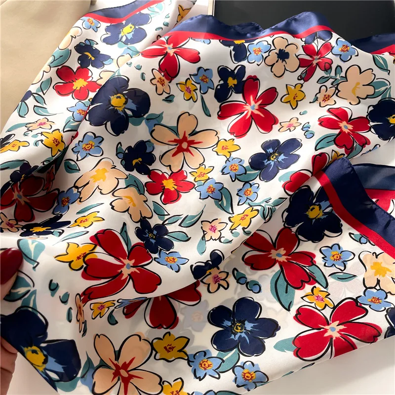 Luxury Square Scarf For Women  – обзор и цена Silk Neck Scarf