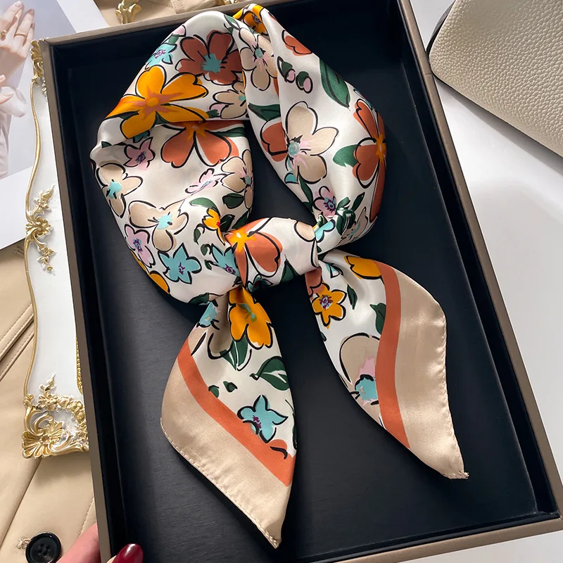 Luxury Square Scarf For Women  – обзор и цена Silk Neck Scarf