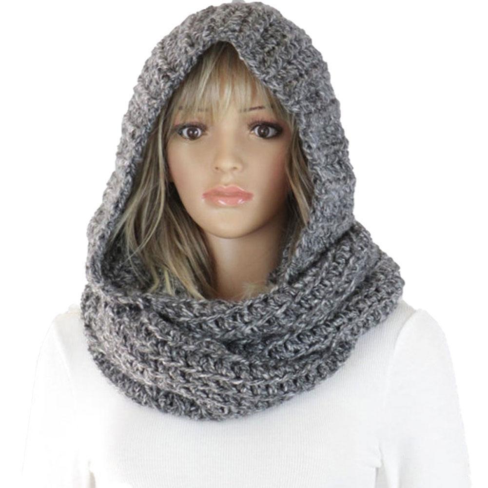Knitted Hooded Scarf Winter Wo – обзор и цена Infinity Scarf Knit