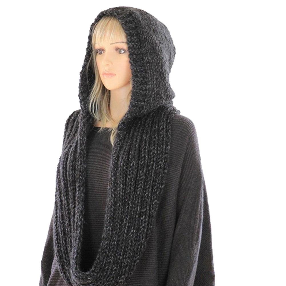 Knitted Hooded Scarf Winter Wo – обзор и цена Infinity Scarf Knit