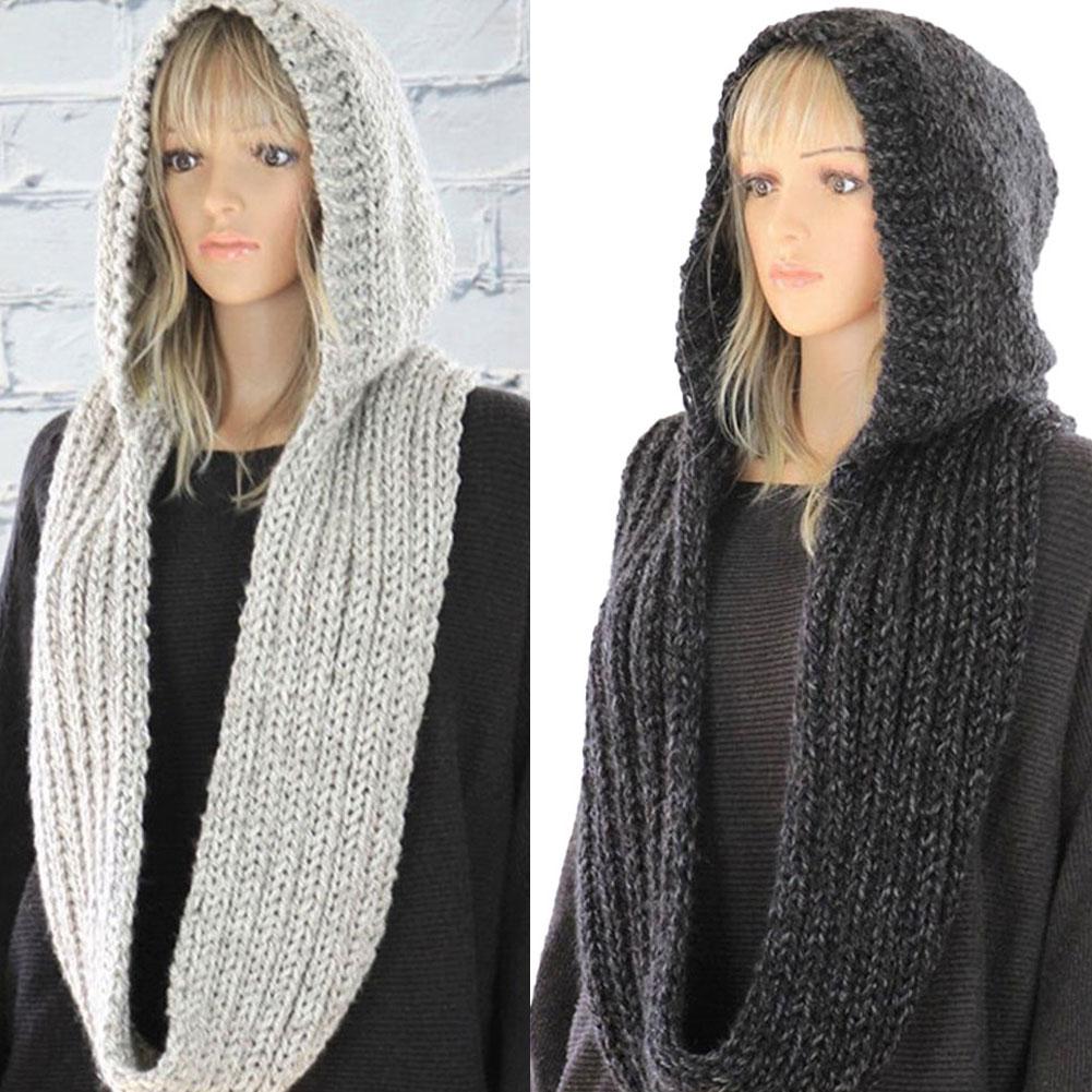 Knitted Hooded Scarf Winter Wo – обзор и цена Infinity Scarf Knit