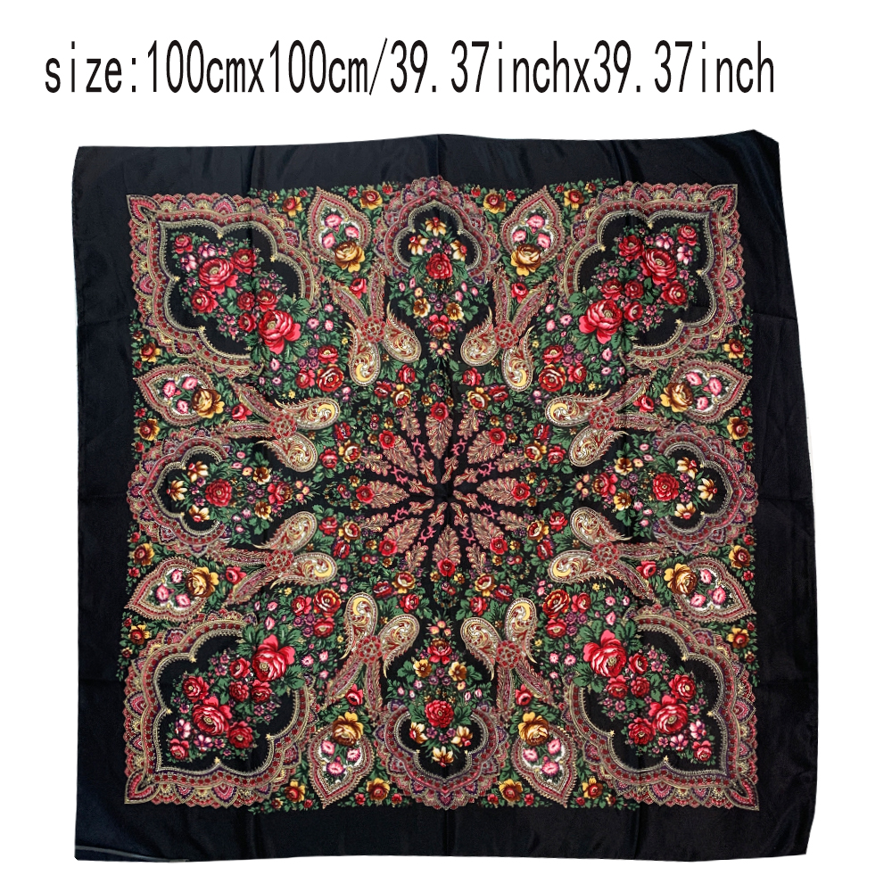 100*100cm Russian Square Scarf – обзор и цена Bandana Cotton