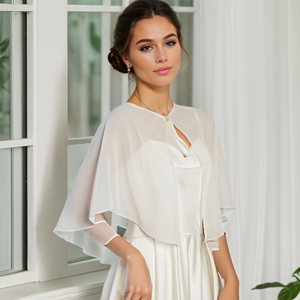 Vintage Sheer Chiffon Capelet  – обзор и цена Stole Wedding Shawl