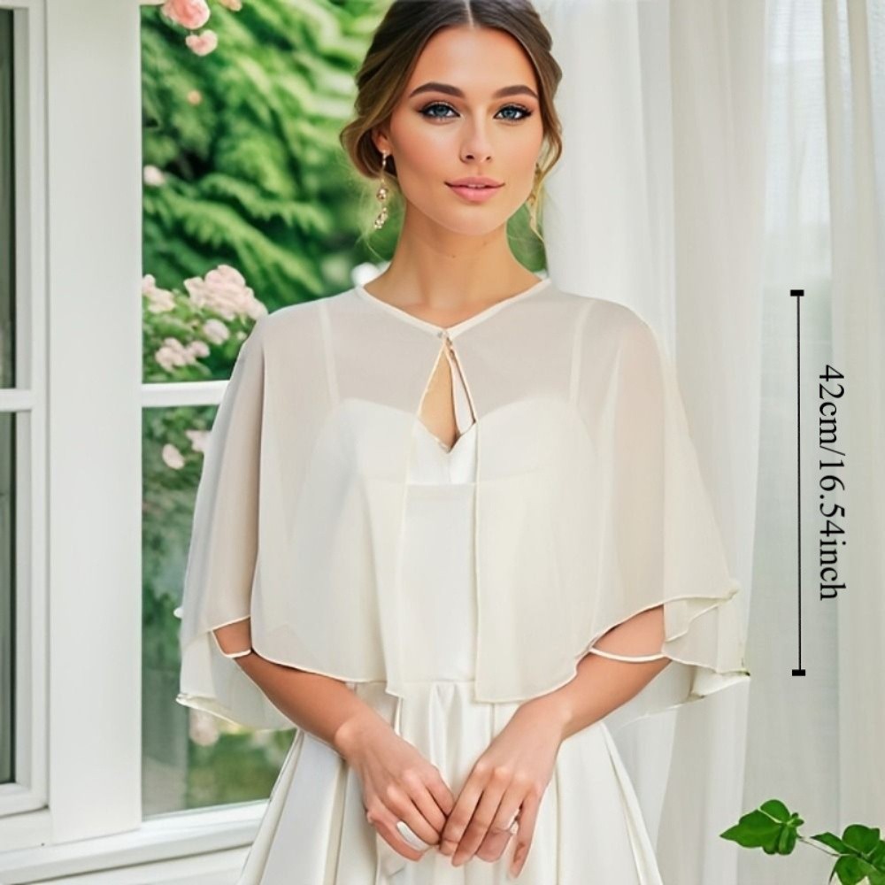 Vintage Sheer Chiffon Capelet  – обзор и цена Stole Wedding Shawl