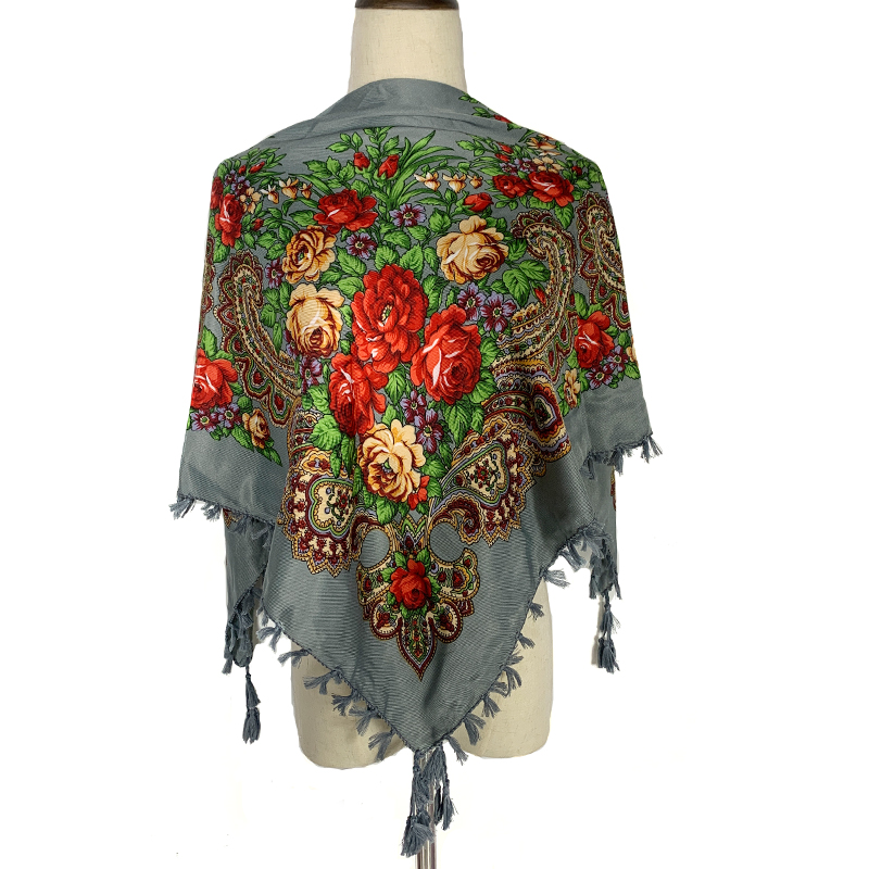 90*90cm WomenRussian Floral Sq – обзор и цена Bandana Cotton