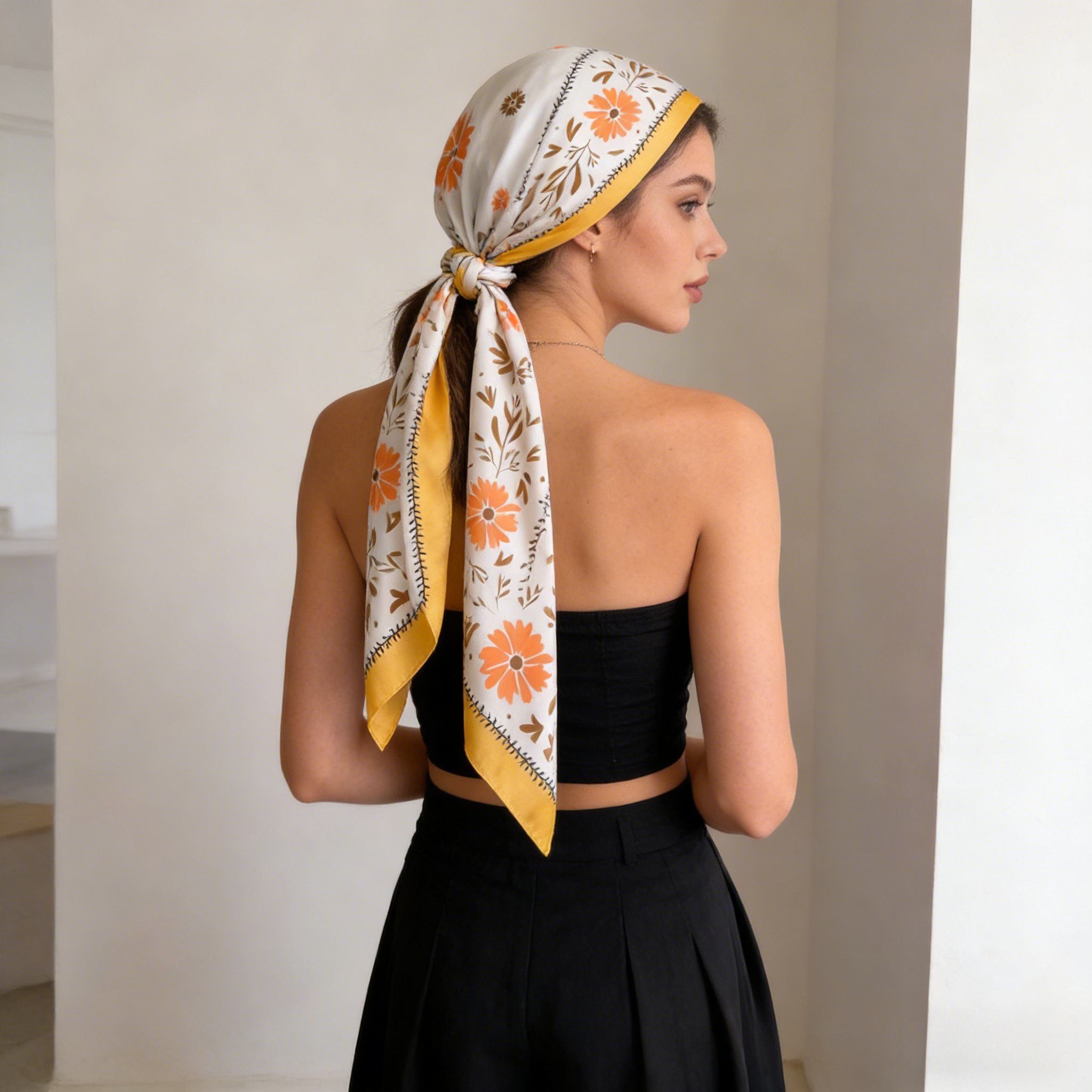 1Pc new printed fashion silk s – обзор и цена Silk Neck Scarf