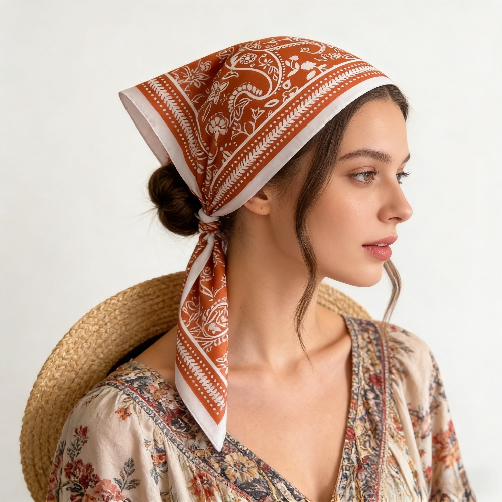 1Pc cashew print fashion silk  – обзор и цена Scarf Silk Square