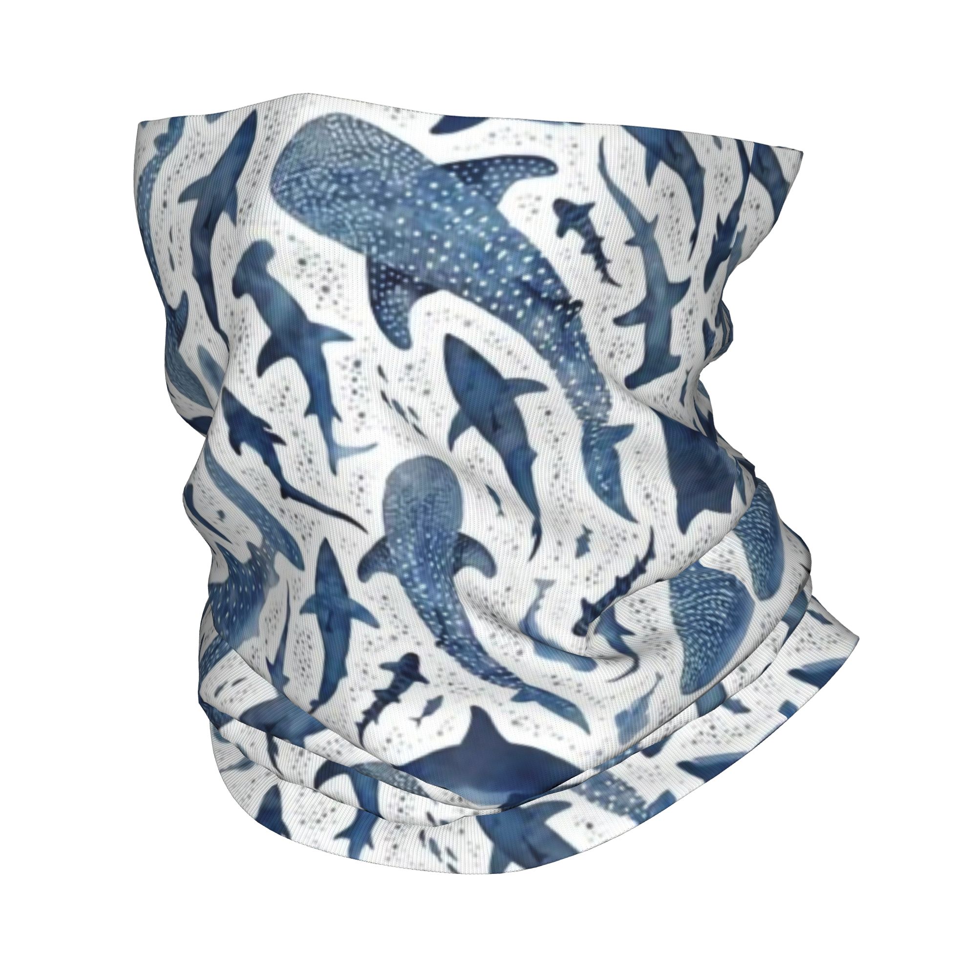 Custom Blue Watercolour Shark  – обзор и цена Neck Warmer Tube