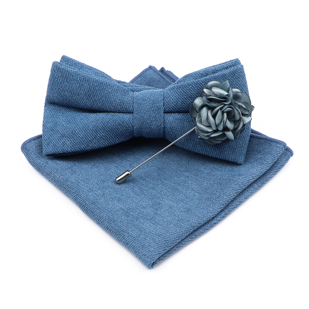 Mens Solid Color Cotton Bowtie – обзор и цена Handkerchief Cotton Men
