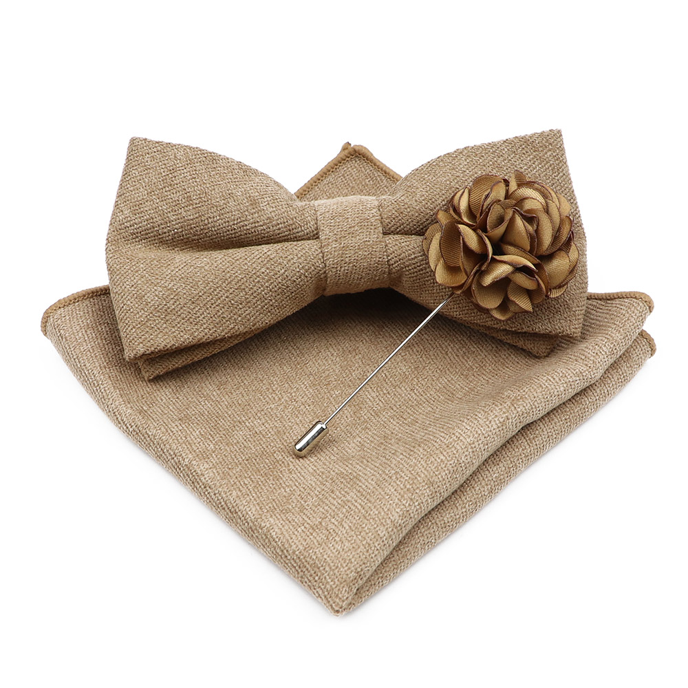 Mens Solid Color Cotton Bowtie – обзор и цена Handkerchief Cotton Men