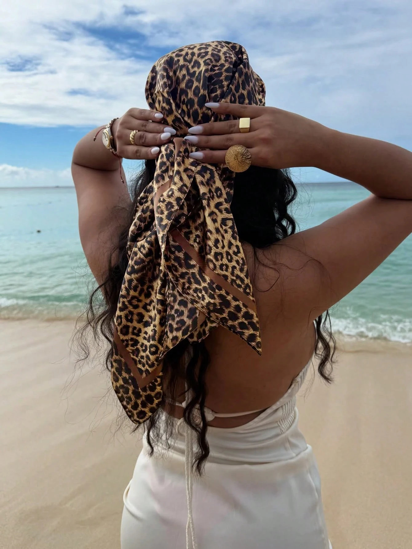 90cm Leopard Print Neckerchief – обзор и цена Face Scarf Mask