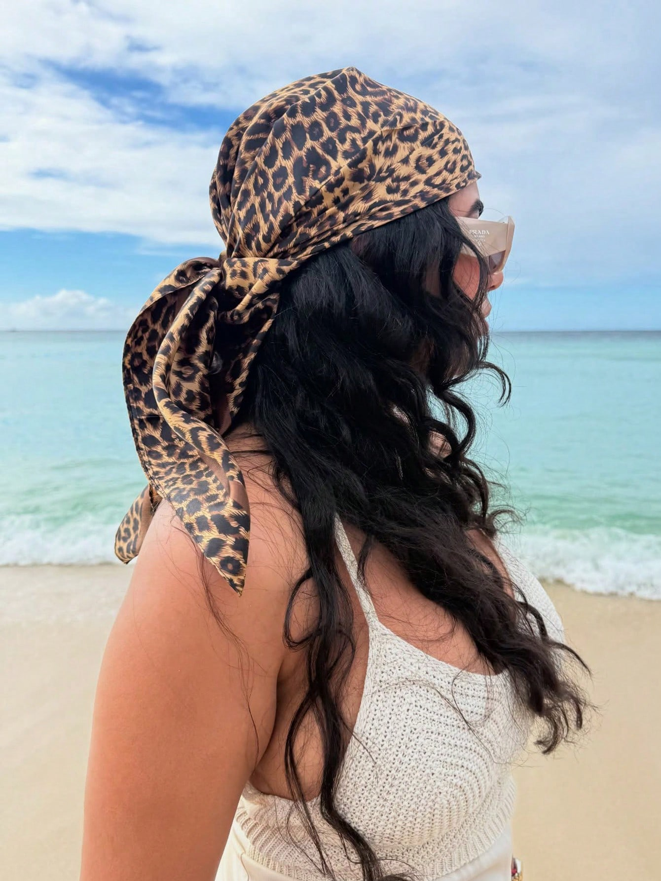 90cm Leopard Print Neckerchief – обзор и цена Face Scarf Mask