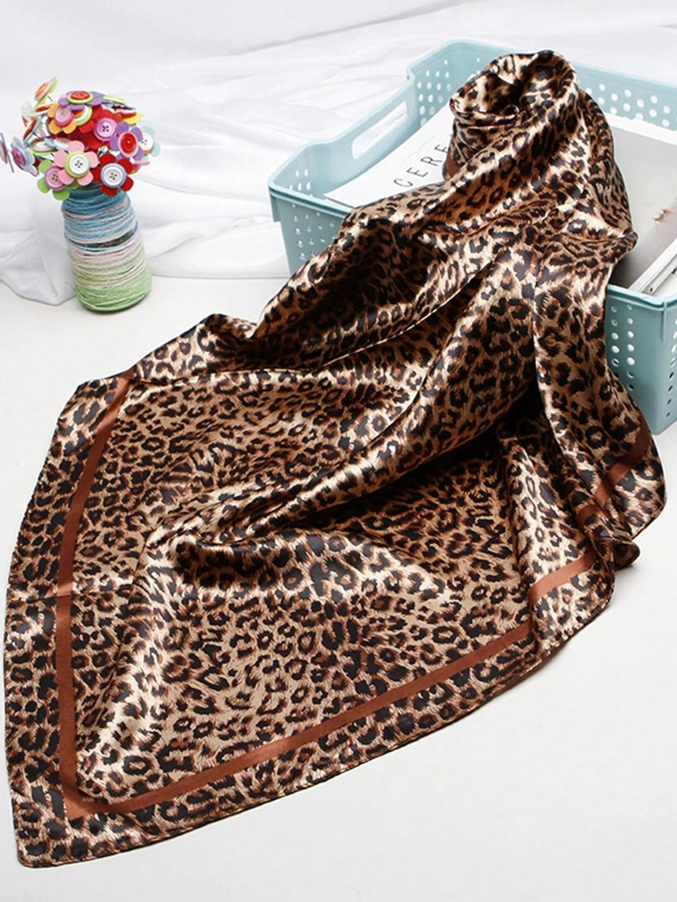 90cm Leopard Print Neckerchief – обзор и цена Face Scarf Mask