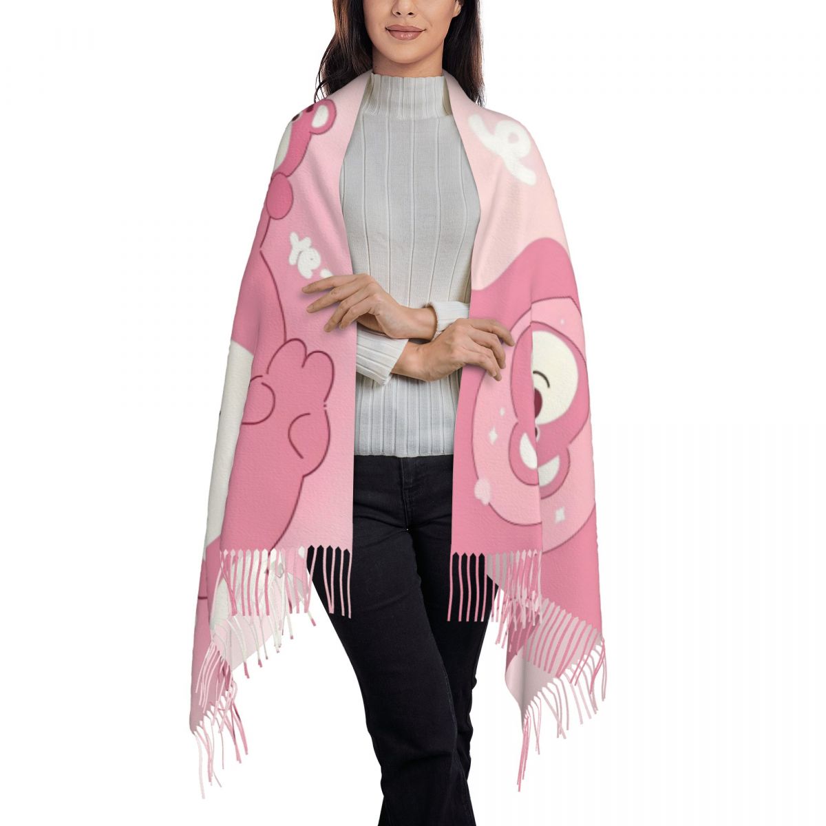 Lotso Pink Bear Women's Scarf  – обзор и цена Pashmina Wrap Large