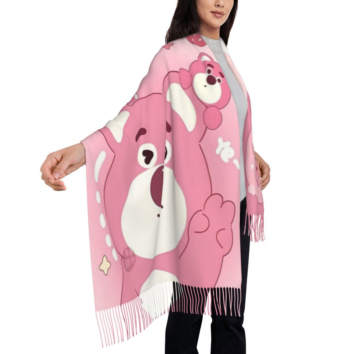 Lotso Pink Bear Women's Scarf  – обзор и цена Pashmina Wrap Large