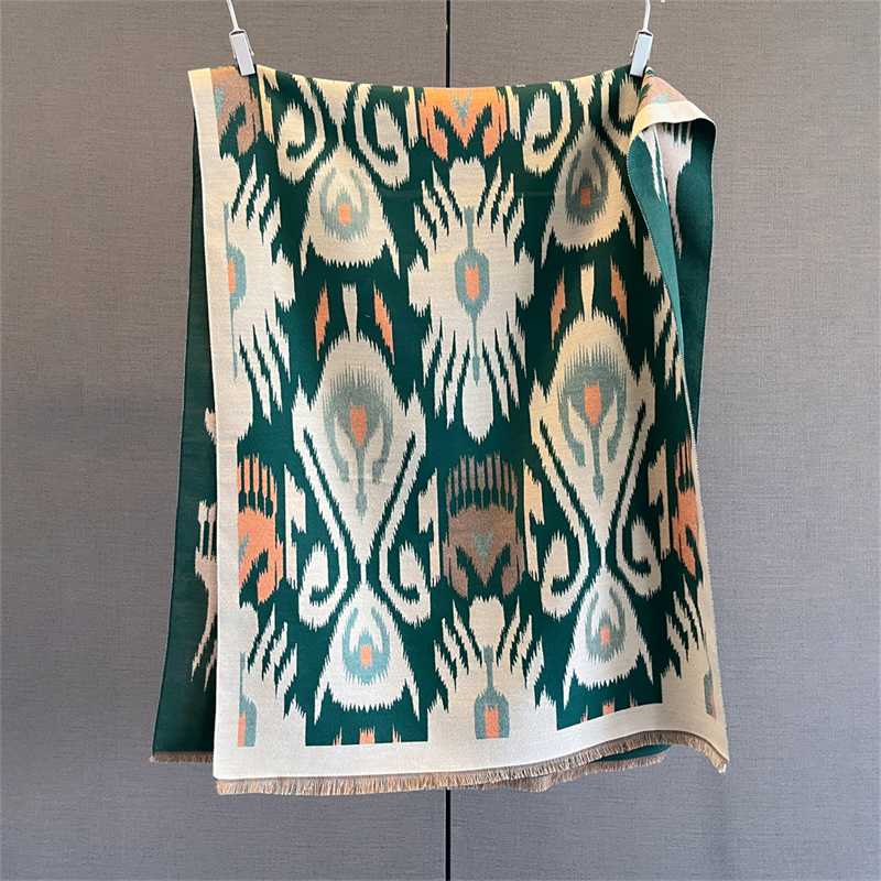 2025 Brand Warm Cashmere Ponch – обзор и цена Woven Scarf Blanket