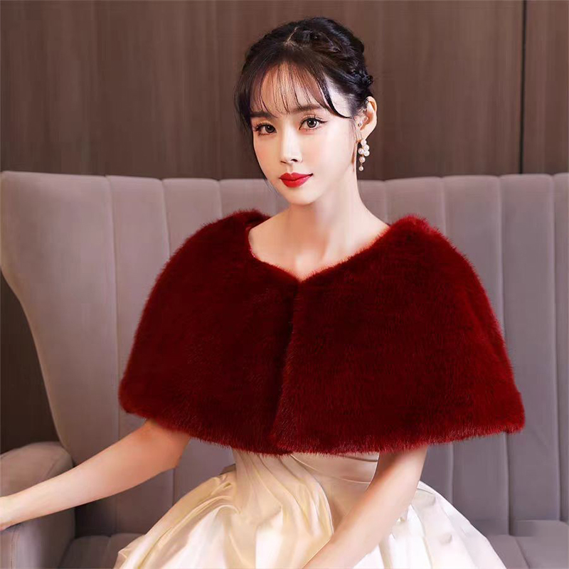 Women Winter Faux Fur Shawl El – обзор и цена Stole Wedding Shawl