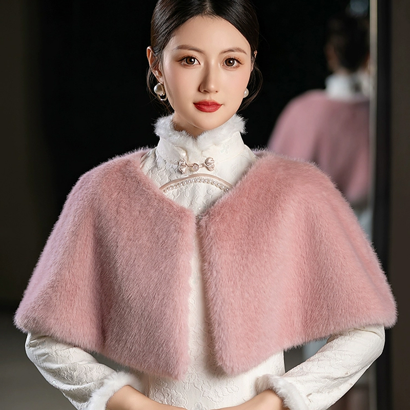 Women Winter Faux Fur Shawl El – обзор и цена Stole Wedding Shawl