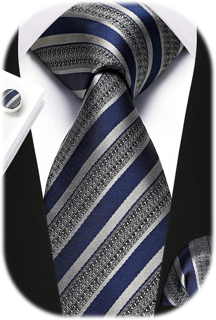 Men's Stripe Tie & Pocket Squa – обзор и цена Handkerchief Cotton Men