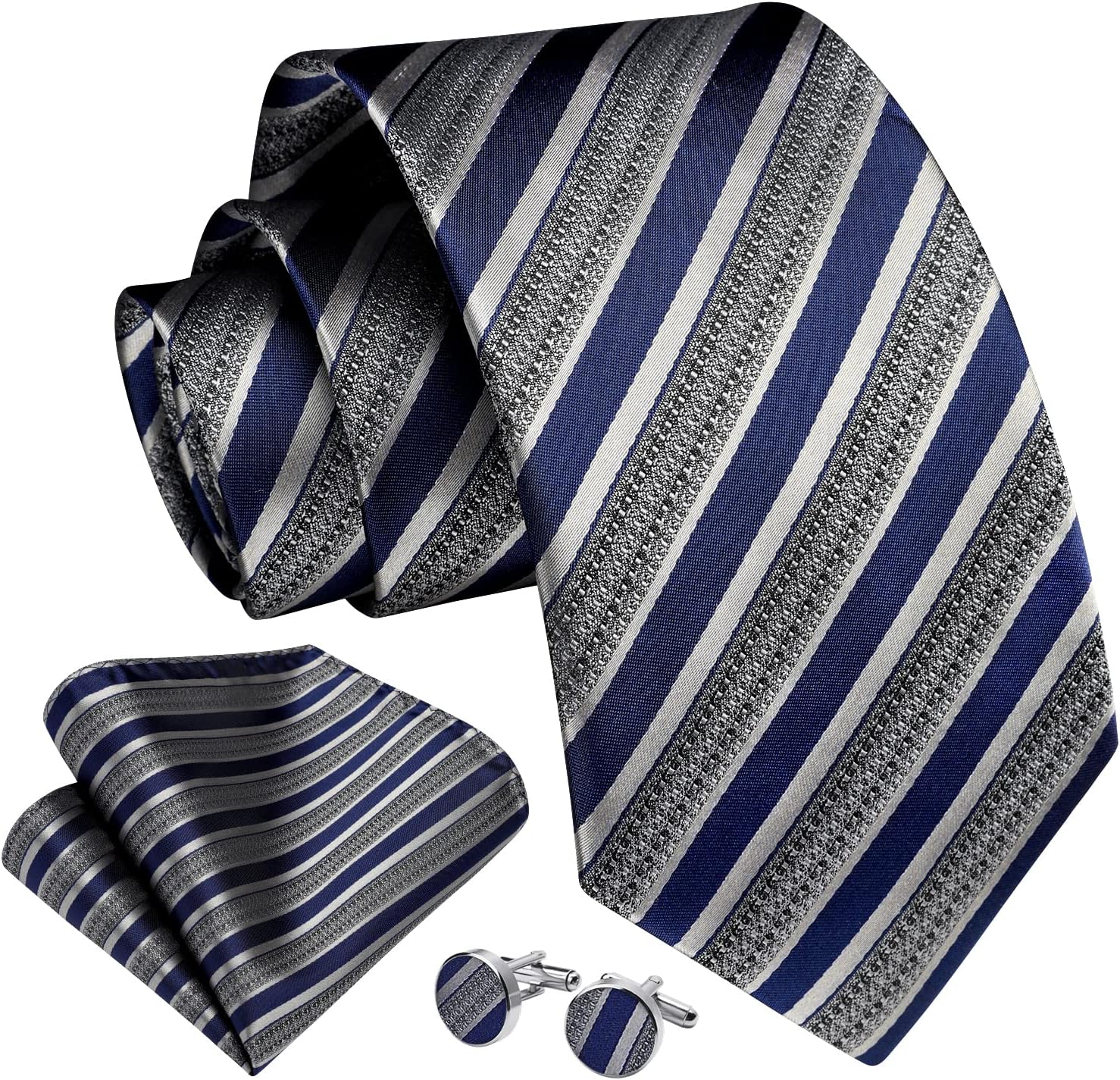 Men's Stripe Tie & Pocket Squa – обзор и цена Handkerchief Cotton Men