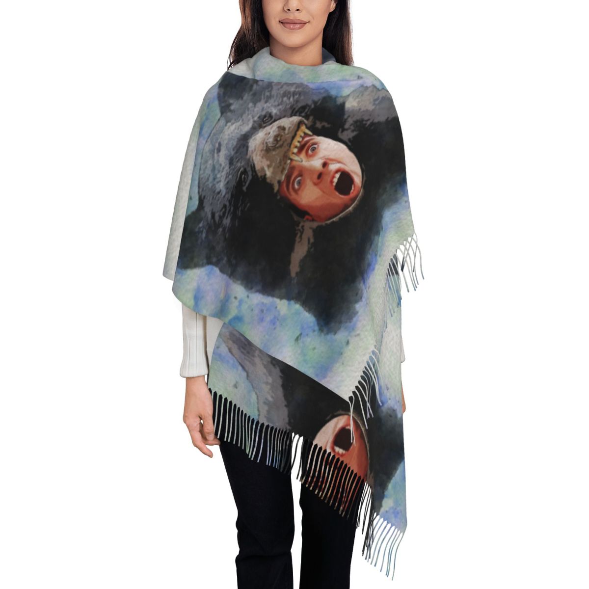 Cage Bear Watercolor Scarf for – обзор и цена Pashmina Wrap Large