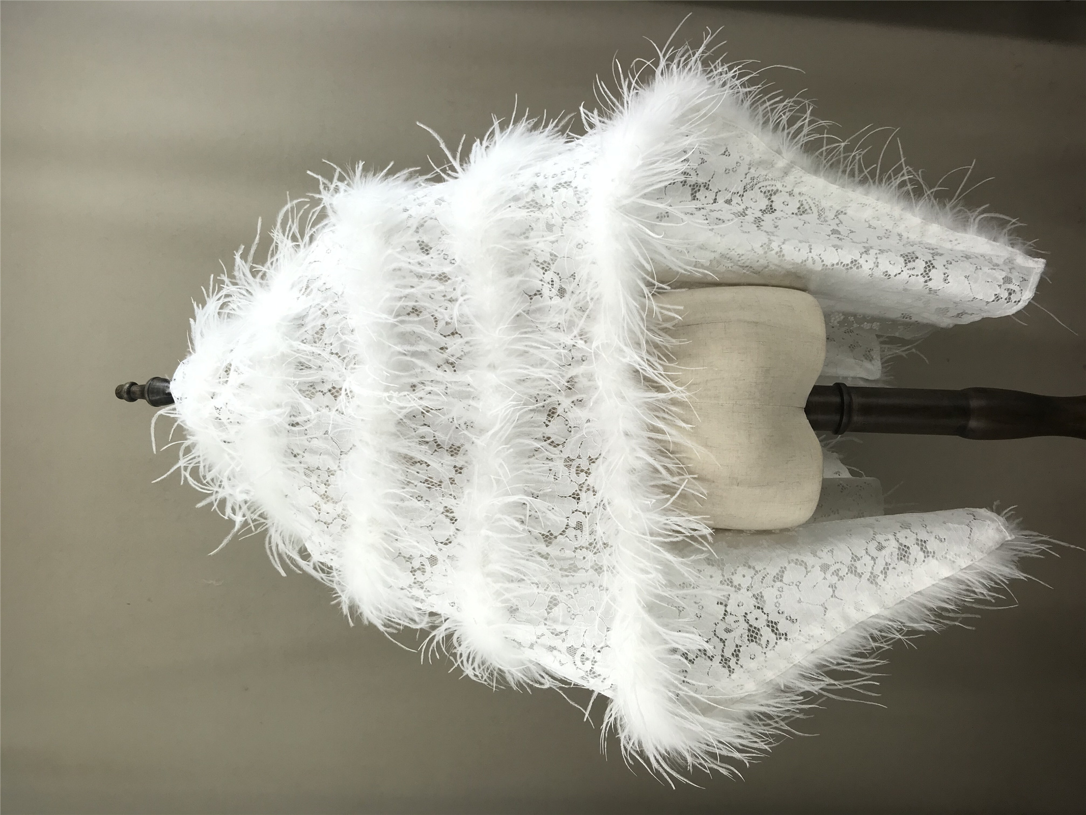 Real Ostrich Feather Lace Shaw – обзор и цена Stole Wedding Shawl