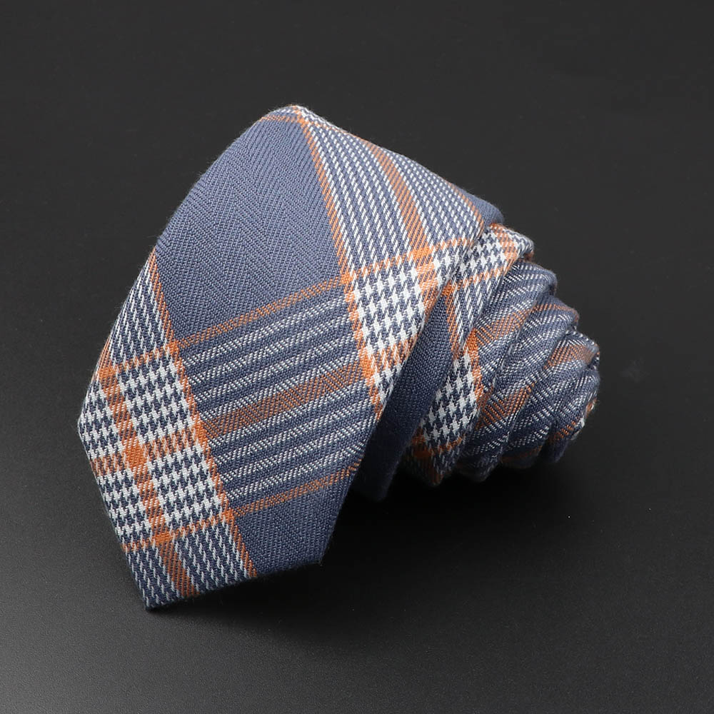 Classic Black Grey Plaid Cotto – обзор и цена Skinny Tie Men