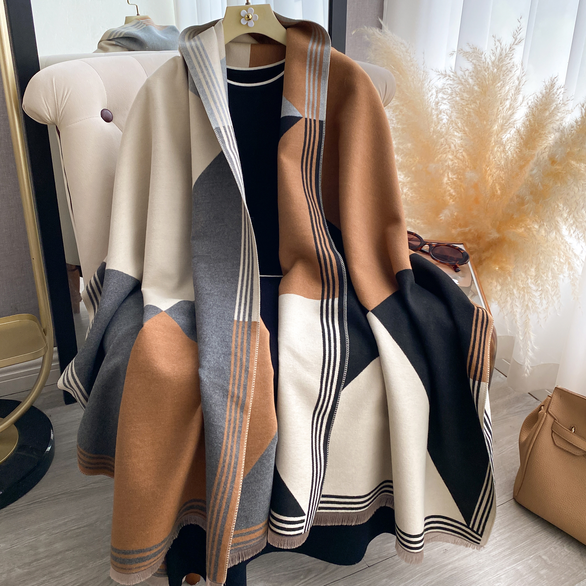 2025 Luxury Winter Cashmere Sc – обзор и цена Woven Scarf Blanket