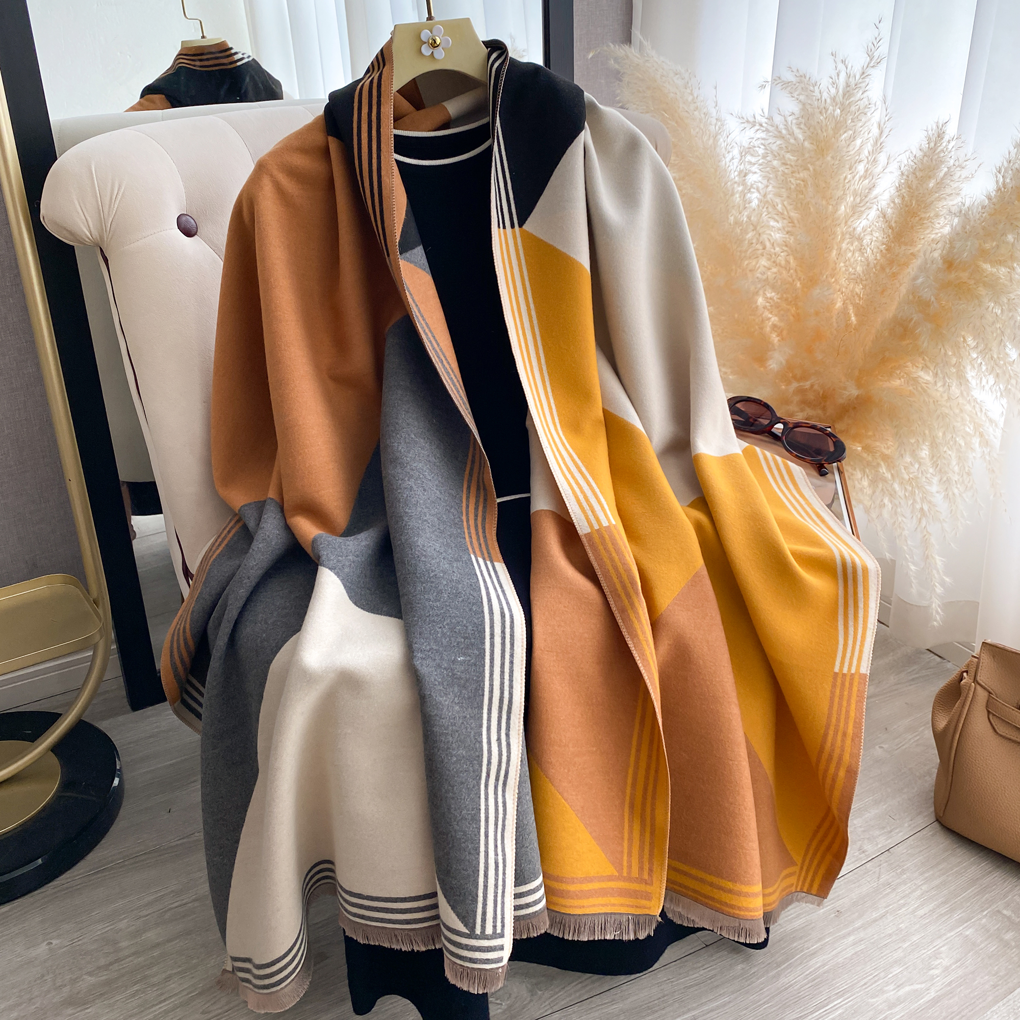 2025 Luxury Winter Cashmere Sc – обзор и цена Woven Scarf Blanket