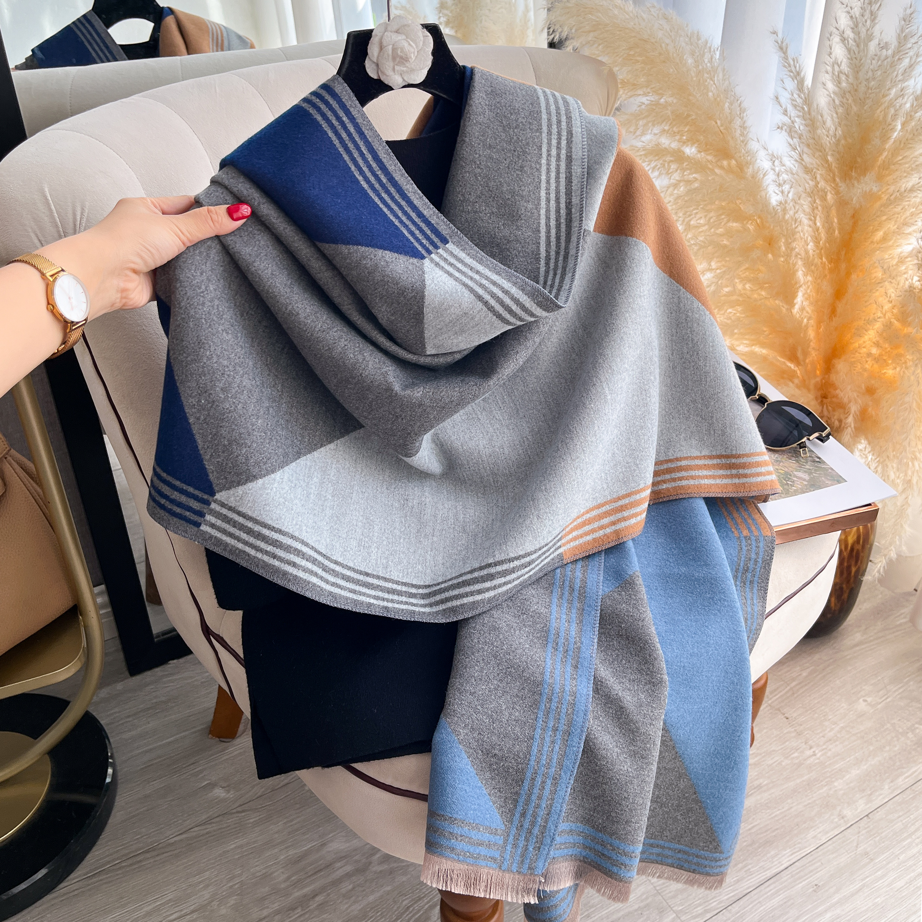 2025 Luxury Winter Cashmere Sc – обзор и цена Woven Scarf Blanket