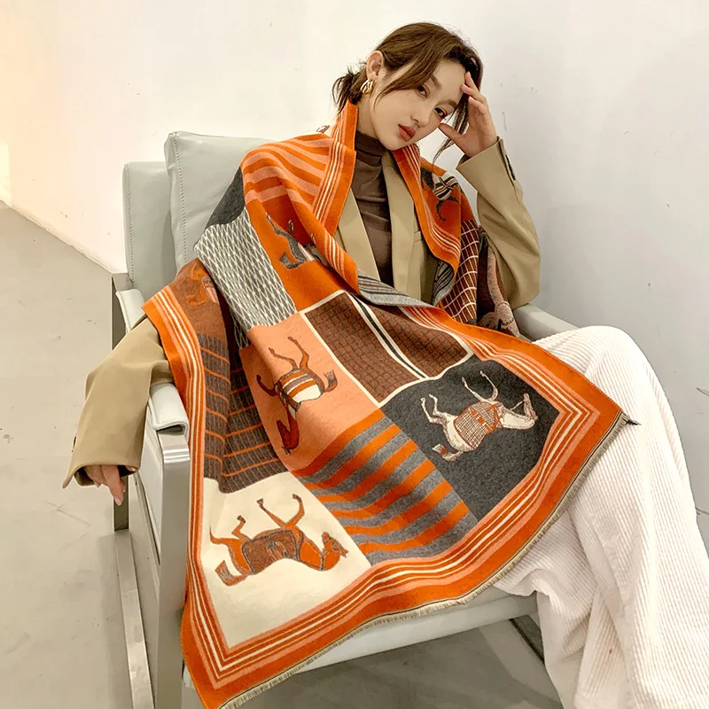 2024 New Luxury Winter Cashmer – обзор и цена Woven Scarf Blanket