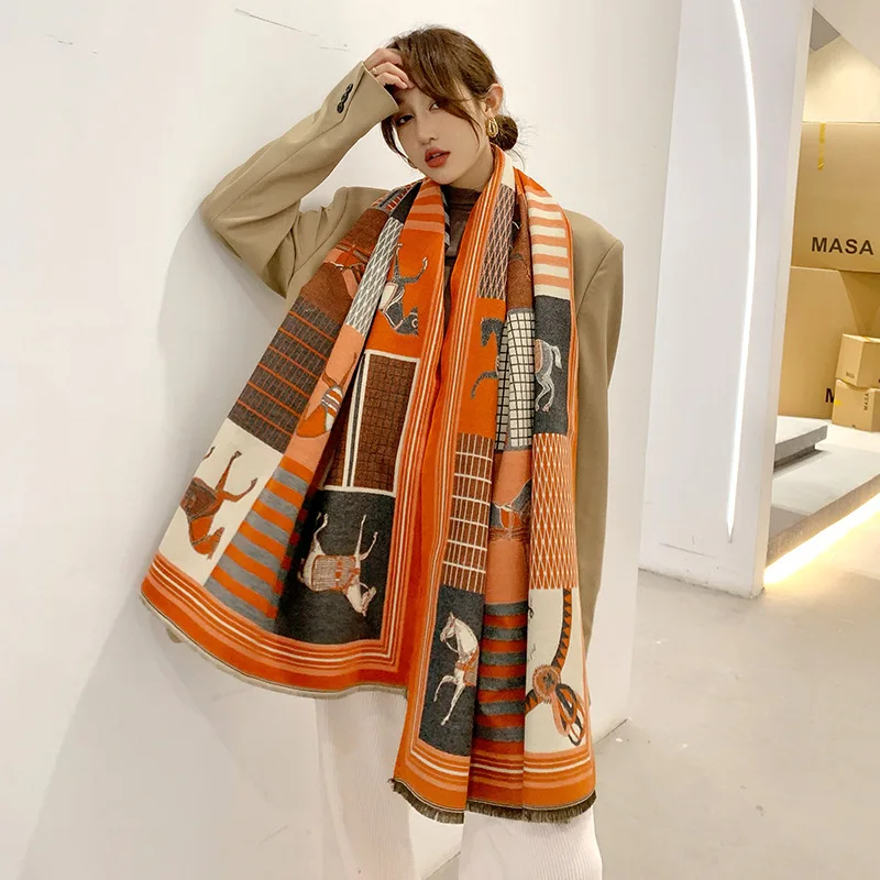 2024 New Luxury Winter Cashmer – обзор и цена Woven Scarf Blanket