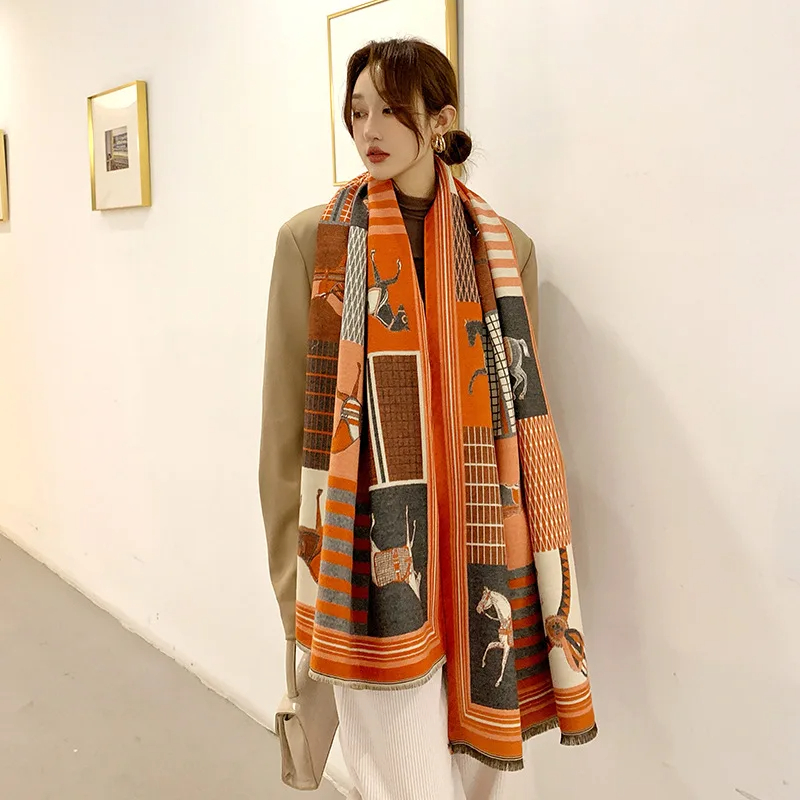 2024 New Luxury Winter Cashmer – обзор и цена Woven Scarf Blanket