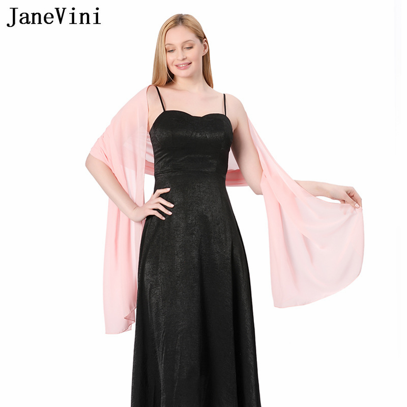 JaneVini Elegant Pink Chiffon  – обзор и цена Stole Wedding Shawl