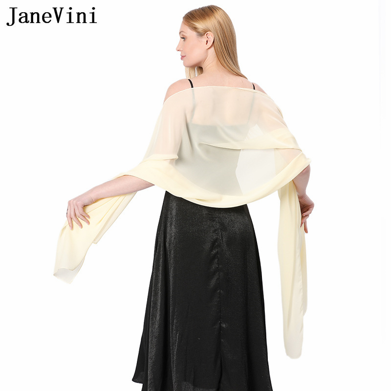 JaneVini Elegant Pink Chiffon  – обзор и цена Stole Wedding Shawl