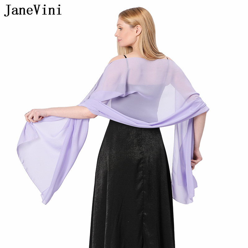 JaneVini Elegant Pink Chiffon  – обзор и цена Stole Wedding Shawl