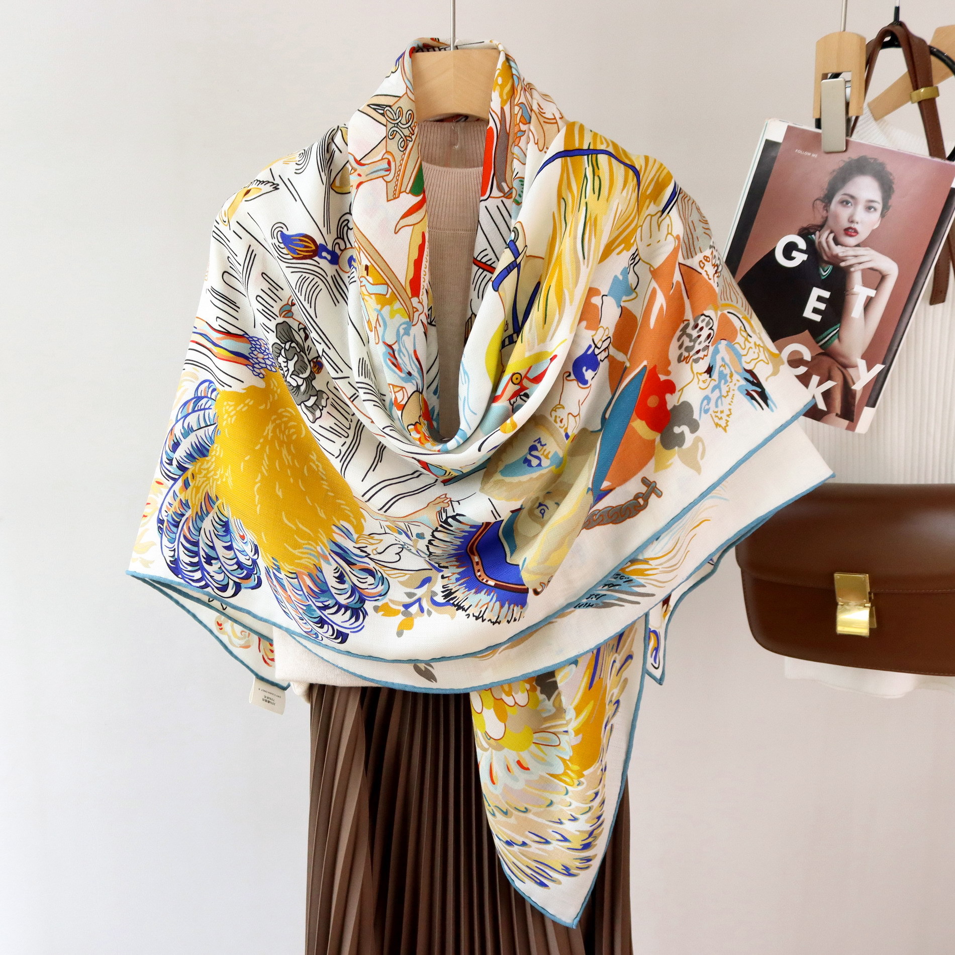 Double Print Mulberry Silk Sca – обзор и цена Pashmina Wrap Large